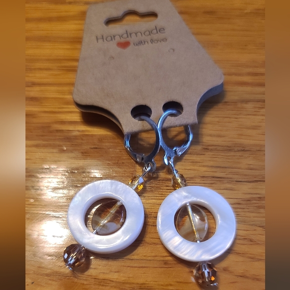 Pretty Handcrafted Mother of Pearl Earrings - Picture 6 of 6